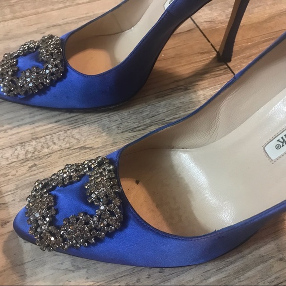 **Authentic Manolo Blahnik Blue Hangisi Sex & The City Heels!! - Picture 4 of 10